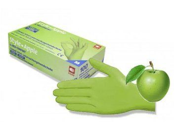 Рукавички нітрилові AMPri Style салатові Apple 001352 фото