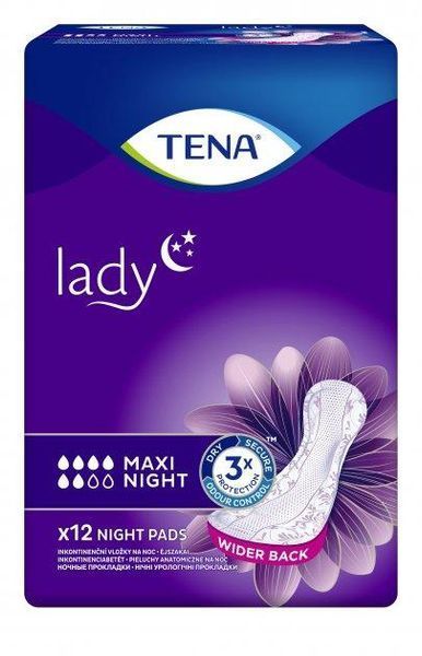 Tena Lady урологічні прокладки Maxi Night (12шт/уп) 001816 фото Tena Lady урологічні прокладки Maxi Night (12шт/уп) 001816 фото