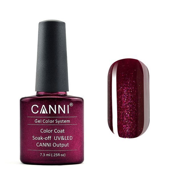 Canni Гель-лак 256 глиттерный темно-красный 003775 фото Canni Гель-лак 256 глиттерный темно-красный 003775 фото