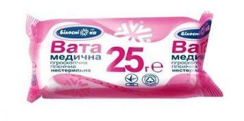 Вата ролик медицинская нестерильная Белоснежка 25 г 000530 фото