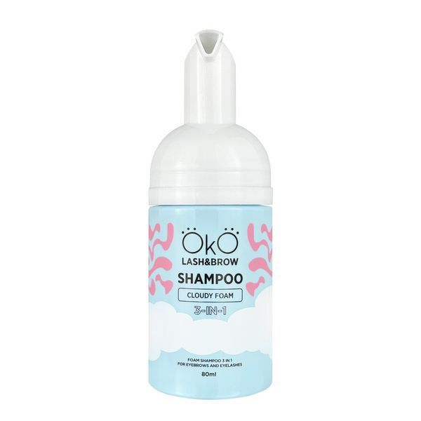 Шампунь-піна 3в1 OKO Shampoo Cloudy Foam, 80 мл для вій і брів 005385 фото