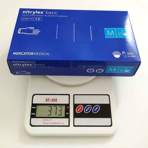 Нитриловые перчатки Nitrylex&reg;, плотность 3.2 г. - PF PROTECT / basic - Синие (100 шт) 200153 фото