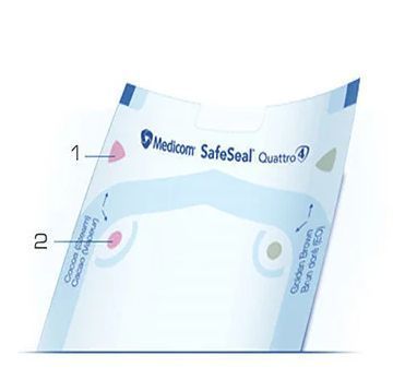 Стерилизационные пакеты 57x102 мм, 200 шт Medicom SafeSeal Quattro 000973 фото