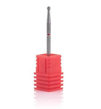 Фреза алмазная Nail Drill для обработки кутикулы "Шарик" - 001 018R диаметр 1.8 мм (красная насечка) 002895 фото