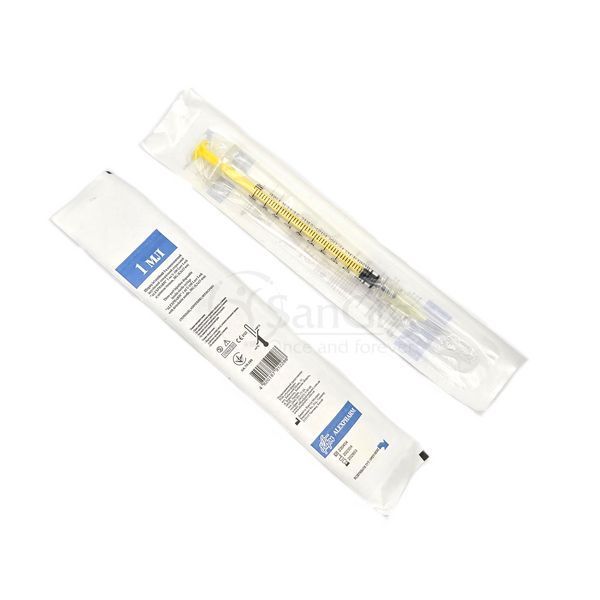 Шприц Luer Lock инсулиновый 1 мл U-100 со съемной иглой 30G (0,30 х 13 мм) трехкомпонентный Alexpharm 003217 фото