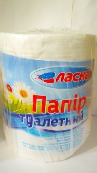 Туалетная бумага Ласка 2 слоя, 100м 005407 фото Туалетная бумага Ласка 2 слоя, 100м 005407 фото