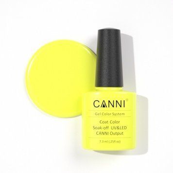 Canni Гель-лак 140 яркий желто-лимонный, 7,3 мл 003765 фото