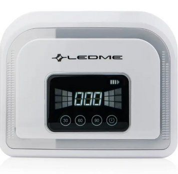 Лампа для маникюра LEDME 5B 120W SILVER с аккумулятором 002807 фото