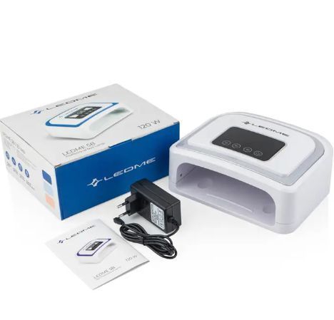 Лампа для маникюра LEDME 5B 120W SILVER с аккумулятором 002807 фото