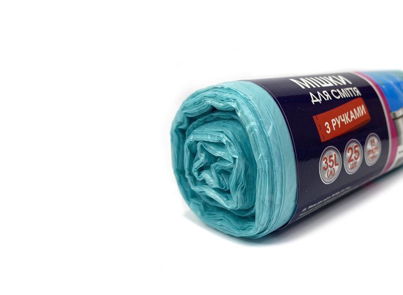 Tofix Пакети для сміття з ручками 35 л. 25 шт/уп 003981 фото Tofix Пакети для сміття з ручками 35 л. 25 шт/уп 003981 фото