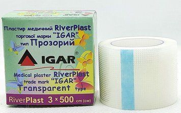 Пластырь на катушке IGAR RiverPlast Прозрачный 3 см х 5 м 004204 фото