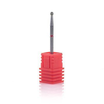 Фреза алмазная Nail Drill для обработки кутикулы "Шарик" - 001 023R диаметр 2.3 мм ( красная насечка) 002575 фото