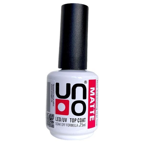 UNO Матове топове покриття Matte Top Coat для нігтів, 15мл. 004471 фото